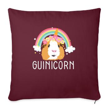 Guinea Pigs Pet Owner I Unicorn I Guinea Pig I - Sofakissenbezug 45 x 45 cm - Burgunderrot - Vorne