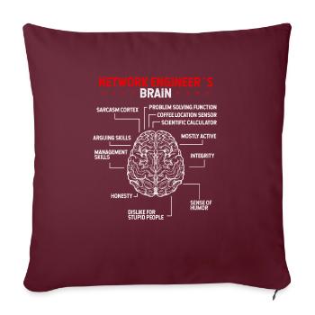 Network Engineering Brain Server Network Engineer - Sofakissenbezug 45 x 45 cm - Burgunderrot - Vorne