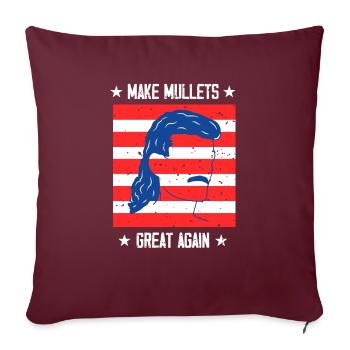 Humour politique I Cheveux de mulet Je fais des mulets - Housse de coussin décorative 45 x 45 cm - bordeaux - Devant