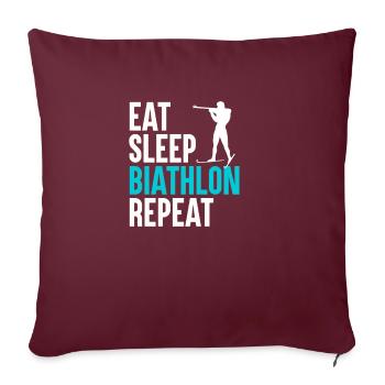 Biathlon Dicton Biathlète Biathlète Biathlon - Housse de coussin décorative 45 x 45 cm - bordeaux - Devant