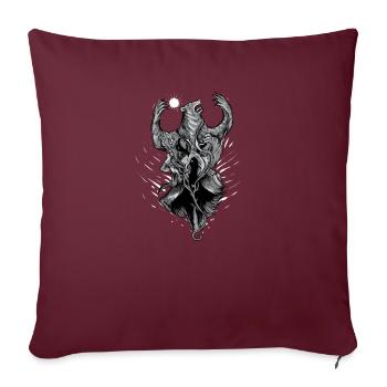 Druide I Celtes & Vikings Motif nordique pour - Housse de coussin décorative 45 x 45 cm - bordeaux - Devant