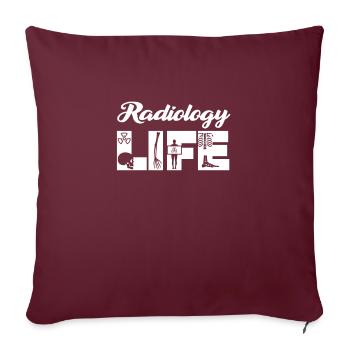 Radiologie Disant | Radiologue Radiologue Röntgen - Housse de coussin décorative 45 x 45 cm - bordeaux - Devant