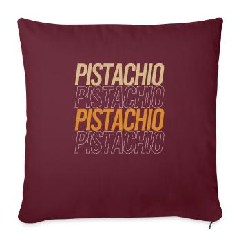Journée rétro pistache Drôle de noix Vintage Pistache - Housse de coussin décorative 45 x 45 cm - bordeaux - Devant