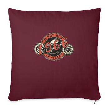 Je ne suis pas vieux, je suis classique. Légendaire depuis 1966. - Housse de coussin décorative 45 x 45 cm - bordeaux - Devant