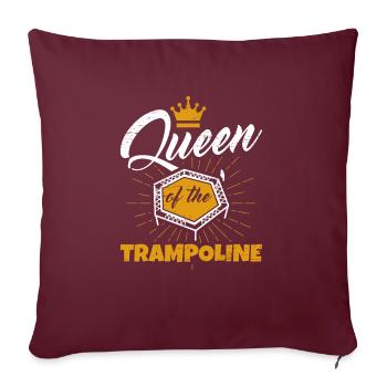 Reine du trampoline - Housse de coussin décorative 45 x 45 cm - bordeaux - Devant