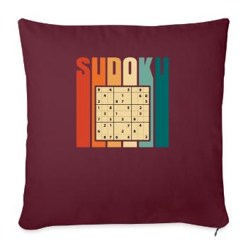 Sudoku - Housse de coussin décorative 45 x 45 cm - bordeaux - Devant