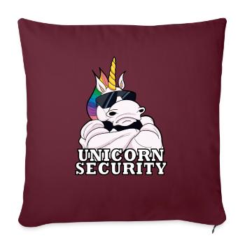 Unicorn Security I Unicorn Bouncer I Unicorn - Housse de coussin décorative 45 x 45 cm - bordeaux - Devant