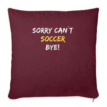 Soccer Soccer Football - Housse de coussin décorative 45 x 45 cm - bordeaux - Devant