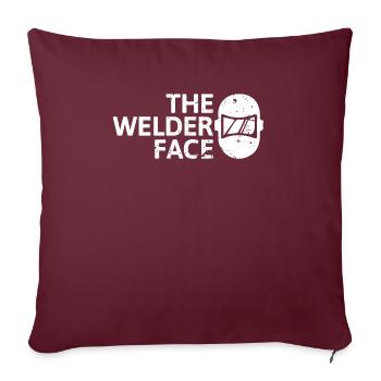 Le soudeur face Das Schweißer Gesicht - Housse de coussin décorative 45 x 45 cm - bordeaux - Devant
