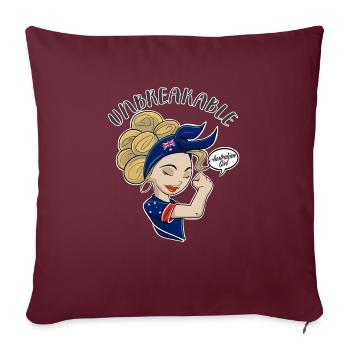 Australian Girl Unbreakable I Heritage Australie - Housse de coussin décorative 45 x 45 cm - bordeaux - Devant