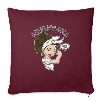 Chypre Fille Incassable I Chypre Patrimoine I - Housse de coussin décorative 45 x 45 cm - bordeaux - Devant