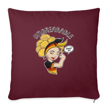 German Girl Unbreakable I German Heritage I - Sofakissenbezug 45 x 45 cm - Burgunderrot - Vorne