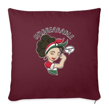 Fille hongroise incassable I Héritage hongrois - Housse de coussin décorative 45 x 45 cm - bordeaux - Devant