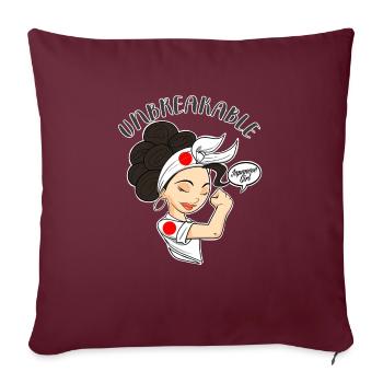 Fille japonaise incassable I Héritage japonais I - Housse de coussin décorative 45 x 45 cm - bordeaux - Devant