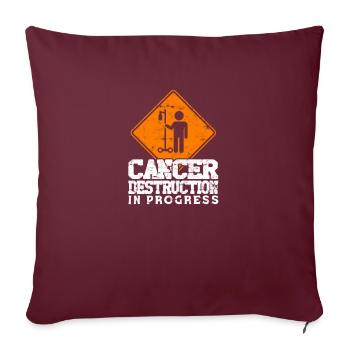 La destruction du cancer est en cours - Chemo Hospital - Housse de coussin décorative 45 x 45 cm - bordeaux - Devant