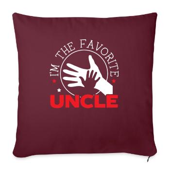 Je suis l’oncle préféré Fier oncle Meilleur oncle de tous les temps - Housse de coussin décorative 45 x 45 cm - bordeaux - Devant