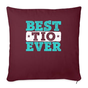 Meilleur Tio Ever Proud Uncle Meilleur oncle de tous les temps - Housse de coussin décorative 45 x 45 cm - bordeaux - Devant