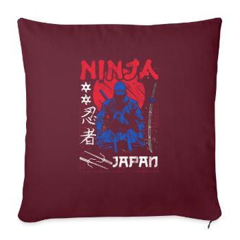 Ninja Geschenk Karate Ninjutsu Judo Samurai Japan - Sofakissenbezug 45 x 45 cm - Burgunderrot - Vorne