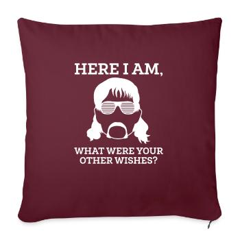 Me voici où votre Ohter siffle? - Housse de coussin décorative 45 x 45 cm - bordeaux - Devant