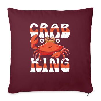 Crabe Roi Crabule Crabby Crabe Chuchoteur - Housse de coussin décorative 45 x 45 cm - bordeaux - Devant
