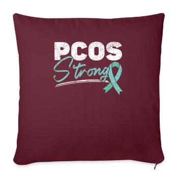SOPK Syndrome des ovaires polykystiques forts Guerrier - Housse de coussin décorative 45 x 45 cm - bordeaux - Devant