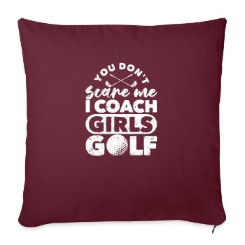 Tu ne me fais pas peur je forme des filles - Housse de coussin décorative 45 x 45 cm - bordeaux - Devant