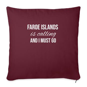 Féroé (îles) - Housse de coussin décorative 45 x 45 cm - bordeaux - Devant