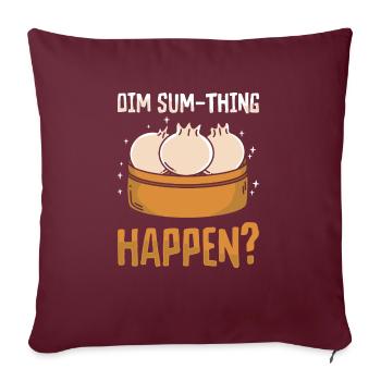 Dim Sums Cuisine asiatique Foodie - Housse de coussin décorative 45 x 45 cm - bordeaux - Devant