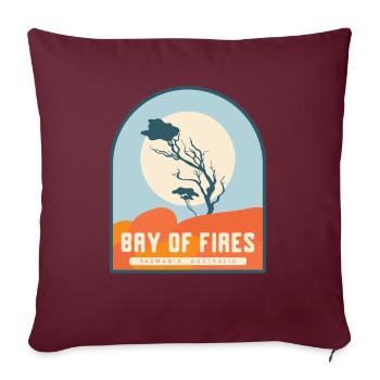 Bay of Fires - Tasmanien, Australien - Sofakissenbezug 45 x 45 cm - Burgunderrot - Vorne