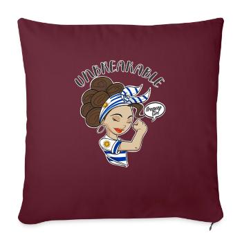 Uruguay Girl Unbreakable I Uruguay Héritage I - Housse de coussin décorative 45 x 45 cm - bordeaux - Devant