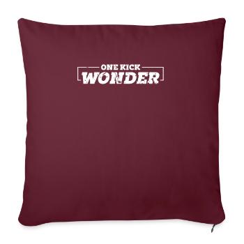 Kickball One Kick Wonder - Entraîneur de joueurs d’équipe de jeu - Housse de coussin décorative 45 x 45 cm - bordeaux - Devant
