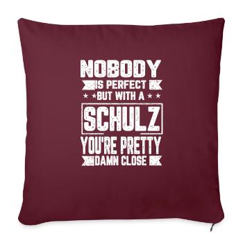 Schulz Personne n’est un cadeau parfait - Housse de coussin décorative 45 x 45 cm - bordeaux - Devant