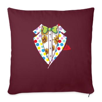 Fier Clown Circus Fête d’anniversaire Comédie Clown - Housse de coussin décorative 45 x 45 cm - bordeaux - Devant