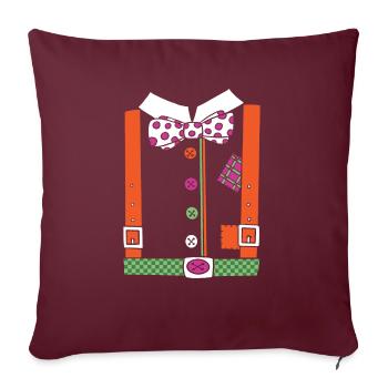 Fier Clown Circus Fête d’anniversaire Comédie Clown - Housse de coussin décorative 45 x 45 cm - bordeaux - Devant