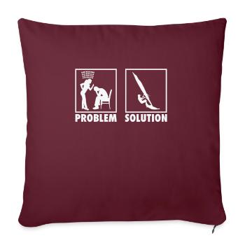 Windsurfing Windsurfer Statement Problem Solution. - Sofakissenbezug 45 x 45 cm - Burgunderrot - Vorne