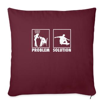 Skateboard Skateboarders Statement Problem - Housse de coussin décorative 45 x 45 cm - bordeaux - Devant