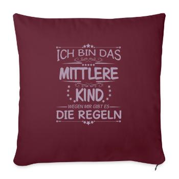 Familie Kinder mittleres Kind - Sofakissenbezug 45 x 45 cm - Burgunderrot - Vorne