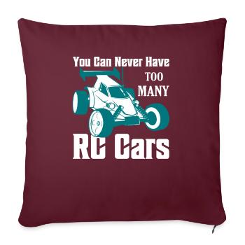 Vous ne pouvez jamais avoir trop de voitures RC Modèle de voiture - Housse de coussin décorative 45 x 45 cm - bordeaux - Devant