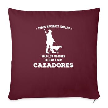 Iguales Solo Los Mejores Llegan A Ser Cazadores - Housse de coussin décorative 45 x 45 cm - bordeaux - Devant