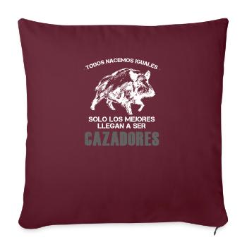 Solo Los Mejores Llegan A Ser Cazadores Cazar - Housse de coussin décorative 45 x 45 cm - bordeaux - Devant