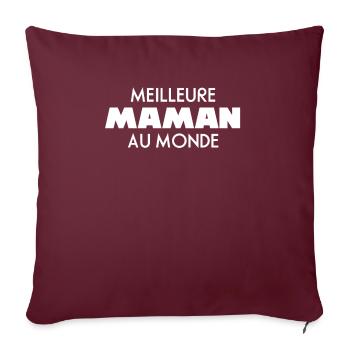 Meilleure Maman Au Monde, Meilleure Mère, - Housse de coussin décorative 45 x 45 cm - bordeaux - Devant
