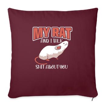 Rat Rodent Rat Lovers Mouse Pet - Sofakissenbezug 45 x 45 cm - Burgunderrot - Vorne
