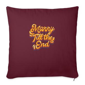 Manny Till The End Skateboard Clothing - Sofa pillowcase 17,3'' x 17,3'' (45 x 45 cm) - burgundy - Front