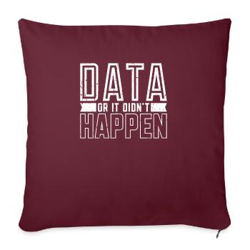 Daten oder es ist nicht passiert - Code - Sofakissenbezug 45 x 45 cm - Burgunderrot - Vorne