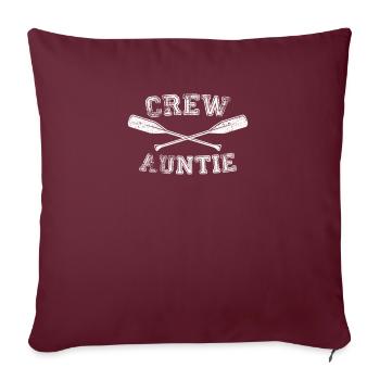 Équipage Tante Aviron Barreur Sculling Fun Boating - Housse de coussin décorative 45 x 45 cm - bordeaux - Devant