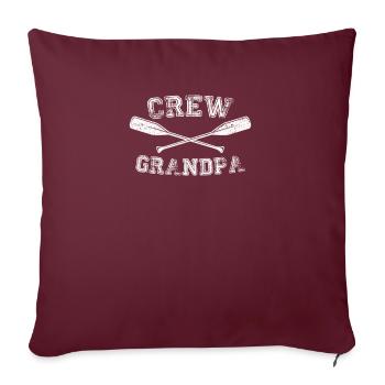 Équipage Grand-père Aviron Barreur Sculling Boating Crew - Housse de coussin décorative 45 x 45 cm - bordeaux - Devant