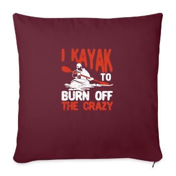 Je fais du kayak autour du drôle de lac d’eau vive - Housse de coussin décorative 45 x 45 cm - bordeaux - Devant