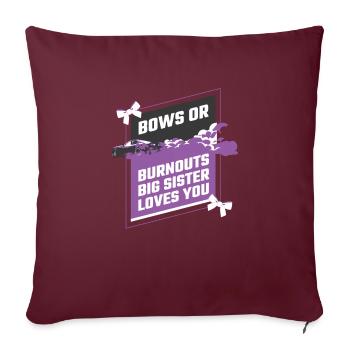 Burnouts Or Bows Gender Reveal Party - Sofakissenbezug 45 x 45 cm - Burgunderrot - Vorne
