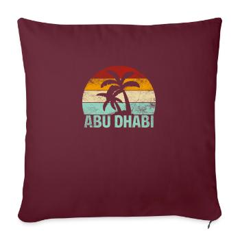 Abu Dhabi Souvenir Palmen Sommer Sonne Meer Strand - Sofakissenbezug 45 x 45 cm - Burgunderrot - Vorne