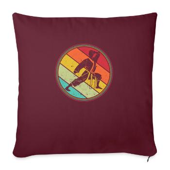 Athlète de karaté Sparring Combattant d’arts martiaux Asie - Housse de coussin décorative 45 x 45 cm - bordeaux - Devant